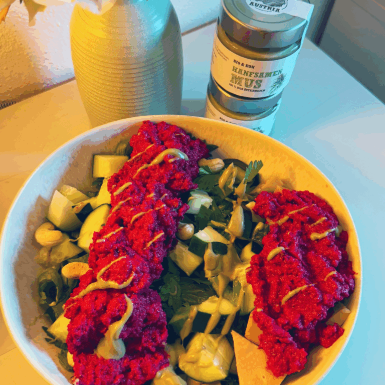 Sommersalat mit Hanfsamen